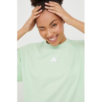 adidas tricou din bumbac femei, culoarea verde IS3608