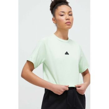 adidas tricou Z.N.E femei, culoarea verde IS3921