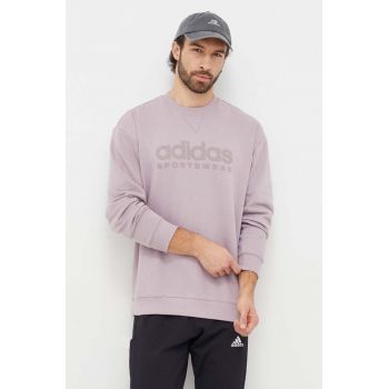 adidas bluză bărbați, culoarea violet, cu imprimeu IW1192 de firma original