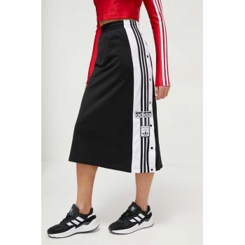 adidas Originals fustă culoarea negru, mini, drept IU2527