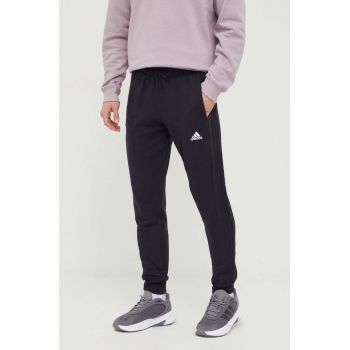 adidas pantaloni de trening din bumbac culoarea negru, uni HZ2218