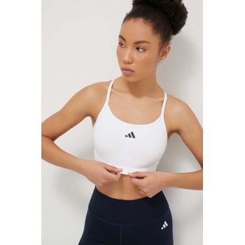 adidas Performance sutien sport Aeroreact culoarea alb IU1745