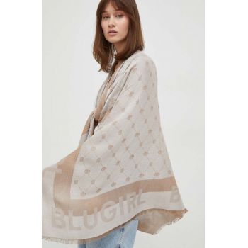 Blugirl Blumarine poncho culoarea bej, light PA4008.T0300