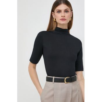 BOSS tricou femei, culoarea negru, cu turtleneck 50506810