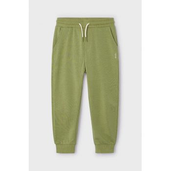 Mayoral pantaloni de trening pentru copii culoarea verde, neted