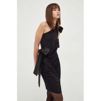 MSGM rochie culoarea negru, mini, evazați 3641MDA76.247002