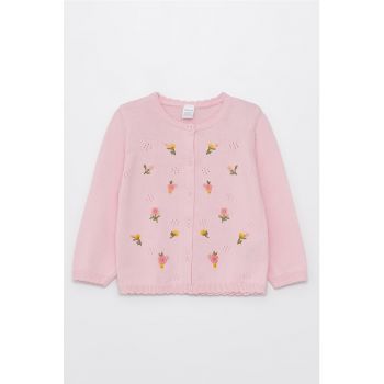 Cardigan cu broderii florale