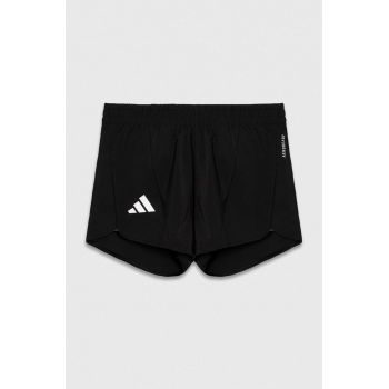 adidas pantaloni scurti copii culoarea negru, cu imprimeu, talie reglabila