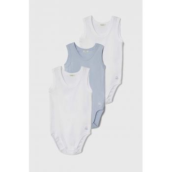 United Colors of Benetton body din bumbac pentru bebelusi 3-pack