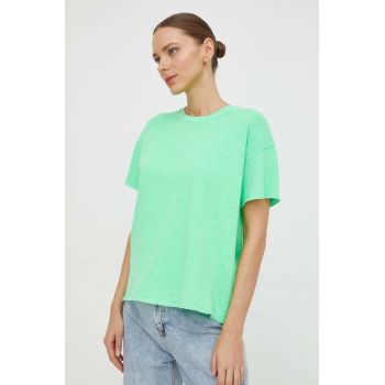 American Vintage tricou din bumbac femei, culoarea verde