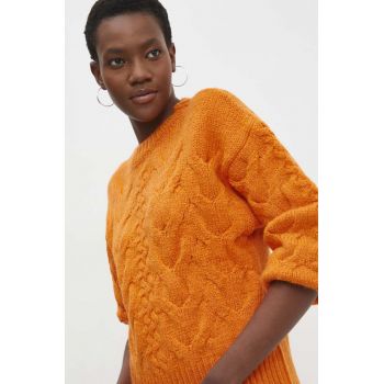 Answear Lab pulover femei, culoarea portocaliu, călduros