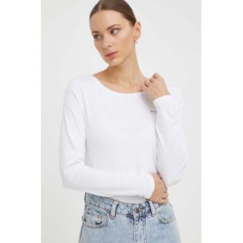 Marc O'Polo longsleeve din bumbac culoarea alb