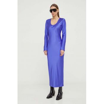 Samsoe Samsoe rochie culoarea violet, maxi, mulata