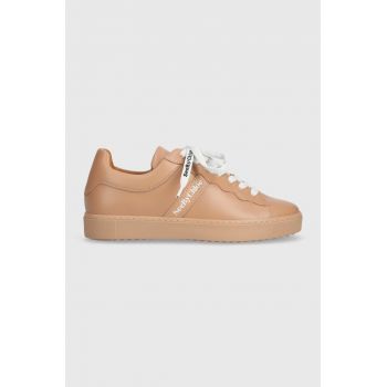 See by Chloé sneakers din piele Essie culoarea bej, SB39210A