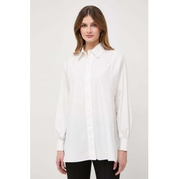 Weekend Max Mara cămașă din bumbac femei, culoarea alb, cu guler clasic, regular 2415110000000