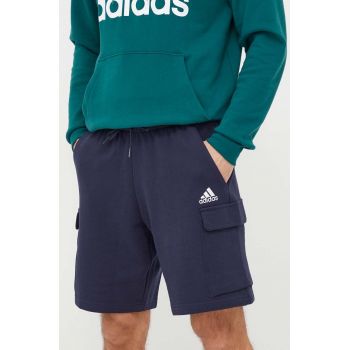 adidas pantaloni scurți din bumbac culoarea bleumarin HA4339