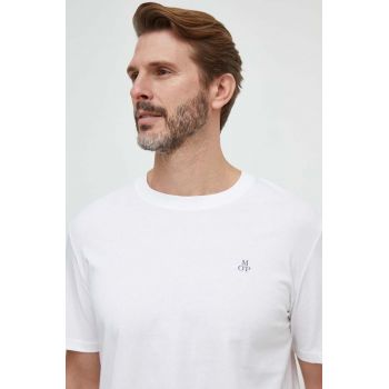 Marc O'Polo tricou din bumbac 2-pack barbati, culoarea alb, neted ieftin