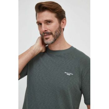 Marc O'Polo tricou din bumbac barbati, culoarea verde, neted