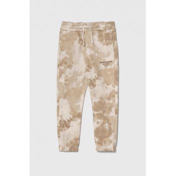 Abercrombie & Fitch pantaloni de trening pentru copii culoarea bej, modelator