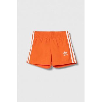 adidas Performance pantaloni scurti de baie copii culoarea portocaliu