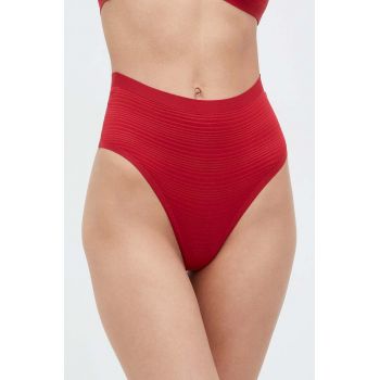 Chantelle tanga SOFT STRETCH culoarea rosu