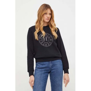 Karl Lagerfeld bluza femei, culoarea negru, cu imprimeu