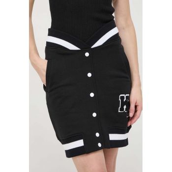 Karl Lagerfeld fusta culoarea negru, mini, creion