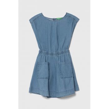 United Colors of Benetton rochie din bumbac pentru copii mini, evazati