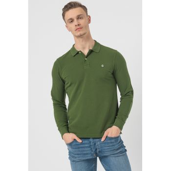 Bluza polo din material pique si bumbac