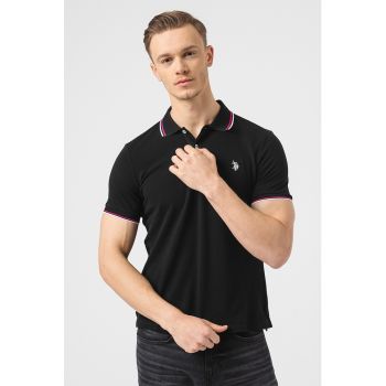 Tricou polo de bumbac cu logo