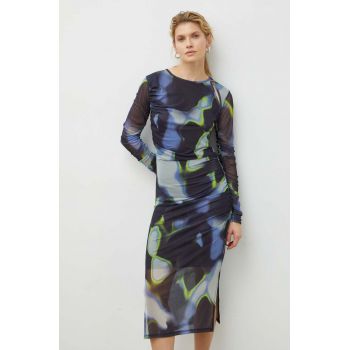 2NDDAY rochie culoarea negru, midi, mulata