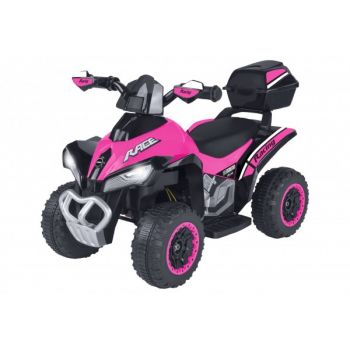 ATV Quad de teren electric pentru copii Globo acumulator 6V roz cu negru