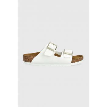 Birkenstock slapi copii Arizona Kids BF culoarea alb