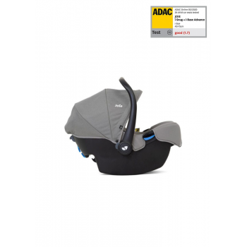 Scoica auto Joie i-Snug 2 cu tetiera reglabila 40-75 cm Gray Flannel testata ADAC si certificata R129