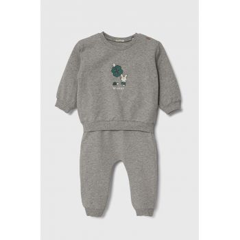 United Colors of Benetton compleu bebe culoarea gri