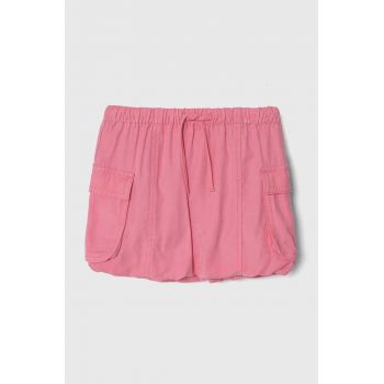 United Colors of Benetton fusta fete culoarea roz, mini, drept