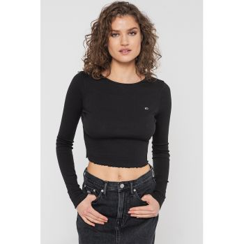 Bluza crop cu logo