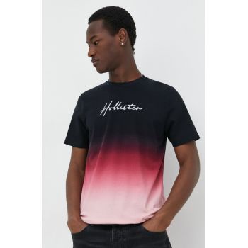 Hollister Co. tricou din bumbac barbati, culoarea roz, modelator ieftin
