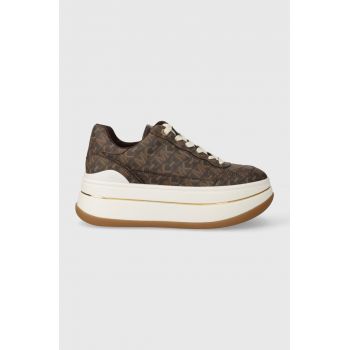 MICHAEL Michael Kors sneakers Hayes culoarea maro, 43R4HYFS1B