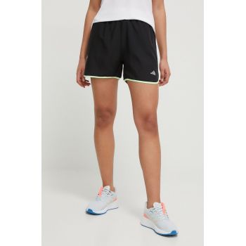 adidas Performance pantaloni scurți femei, culoarea negru, uni, high waist IL7225 ieftini