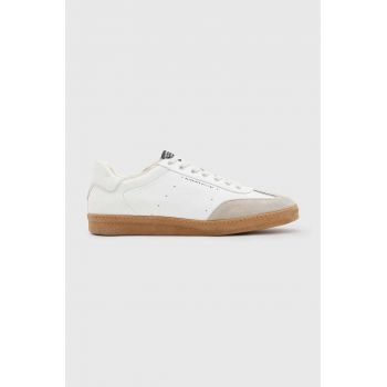 AllSaints sneakers din piele Leo Low Top culoarea bej, MF718X