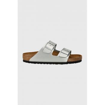 Birkenstock papuci Arizona femei, culoarea argintiu, 1012282