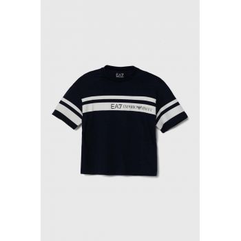 EA7 Emporio Armani tricou de bumbac pentru copii cu imprimeu