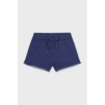 Mayoral pantaloni scurti bebe culoarea albastru marin, neted