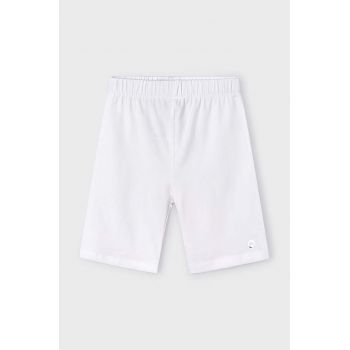 Mayoral pantaloni scurti copii culoarea alb, neted