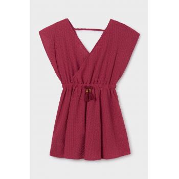 Mayoral rochie fete culoarea bordo, mini, evazati