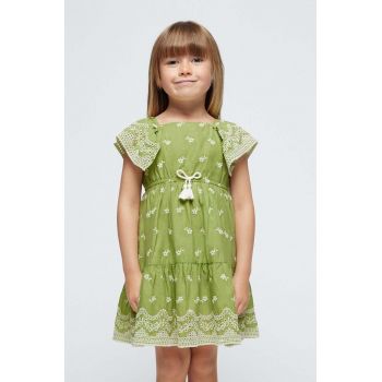 Mayoral rochie fete culoarea verde, mini, evazati