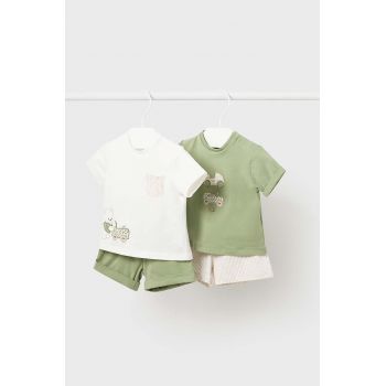 Mayoral Newborn compleu bebe 2-pack culoarea verde