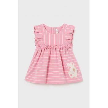 Mayoral Newborn rochie bebe culoarea roz, mini, evazati