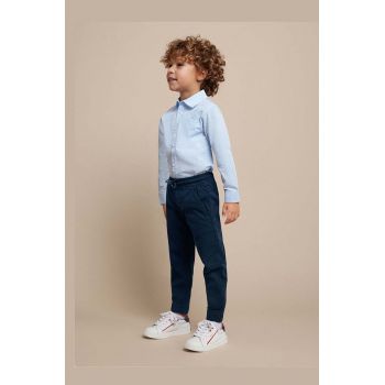 Mayoral pantaloni copii skater fit culoarea albastru marin, neted